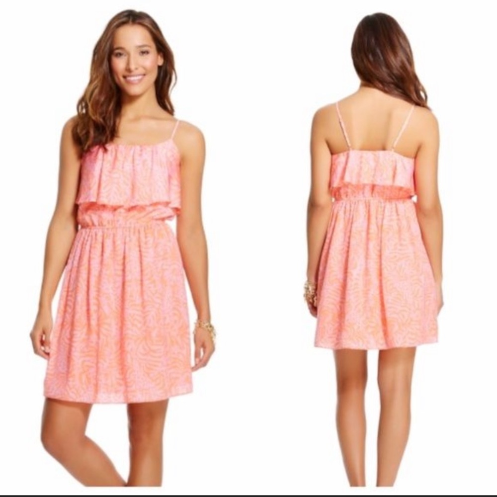 Lilly Pulitzer x Target pink/melon orange dress